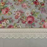 Obrus gobelinowy 140x180 1175 popielaty z wzorem kwiatowym - 4