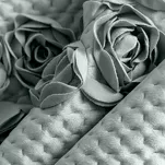 Narzuta welwetowa 220x240 ROSES Eva Minge miętowa z pasem róż 3D - 2