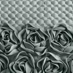 Narzuta welwetowa 220x240 ROSES Eva Minge miętowa z pasem róż 3D - 4