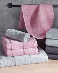 Ręcznik 70x140 MARI ciemna zieleń z welurową bordiurą w pasy 500 g/m2 - 5