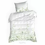 Pościel z mikrowłókna 160x200 BUENA biała zielona wzór kwiatowy Design 91 - 5