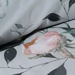 Pościel bawełniana 140x200 ROSITA szara stalowa z wzorem róż z kolekcji Classic - 5