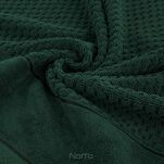 Ręcznik 30x50 FRIDA ciemna zieleń z fakturą kosteczki i szeroką welurową bordiurą 500 g/m2 - 3