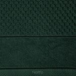 Ręcznik 30x50 FRIDA ciemna zieleń z fakturą kosteczki i szeroką welurową bordiurą 500 g/m2 - 2