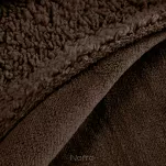 Koc jednokolorowy 220x200 TEDY ciemny brąz imitujący buklę - 4