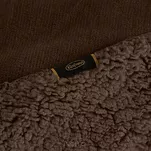 Koc jednokolorowy 220x200 TEDY ciemny brąz imitujący buklę - 6