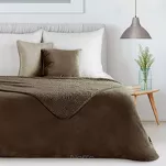 Koc jednokolorowy 220x200 TEDY ciemny brąz imitujący buklę - 8