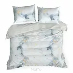 Pościel z mikrowłókna 220x200 VERANO 12 biała stalowa złoty wzór marmurkowy Design 91 - 6