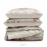 Pościel z mikrowłókna 220x200 FLORINA beżowa pudrowy róż nadruk kwiatowy Design 91 - 5