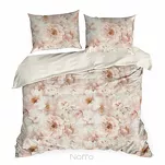 Pościel z mikrowłókna 220x200 FLORINA beżowa pudrowy róż nadruk kwiatowy Design 91 - 4