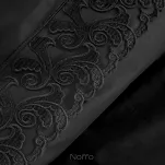 Pościel bawełniana 160x200 LANA 3 czarna zdobiona koronką - 3