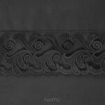 Pościel bawełniana 160x200 LANA 3 czarna zdobiona koronką - 4