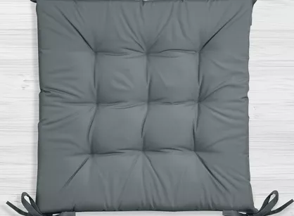 Poduszka 40x40 GARDEN stalowa siedzisko na krzesło pikowana z troczkami wodoodporna