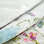 Pościel satynowa 220x200 SPRING 24 biała z wzorem roślinnym z kolekcji Classic - 3
