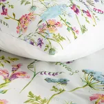 Pościel satynowa 220x200 SPRING 24 biała z wzorem roślinnym z kolekcji Classic - 4