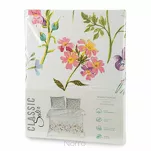 Pościel satynowa 220x200 SPRING 24 biała z wzorem roślinnym z kolekcji Classic - 7