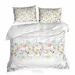 Pościel satynowa 220x200 SPRING 24 biała z wzorem roślinnym z kolekcji Classic - 6