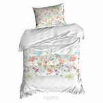 Pościel satynowa 220x200 SPRING 24 biała z wzorem roślinnym z kolekcji Classic - 6