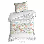 Pościel satynowa 220x200 SPRING 24 biała z wzorem roślinnym z kolekcji Classic - 5