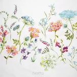 Pościel satynowa 220x200 SPRING 24 biała z wzorem roślinnym z kolekcji Classic - 4