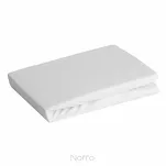 Prześcieradło z bawełny jersey z gumką białe 240x220 Design 91 - 7