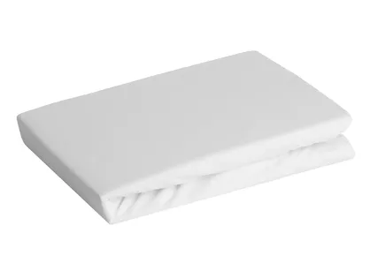 Prześcieradło z bawełny jersey z gumką białe 240x220 Design 91