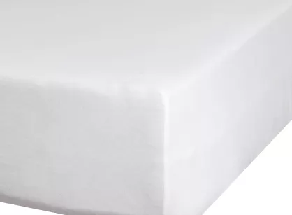 Prześcieradło z bawełny jersey z gumką białe 240x220 Design 91