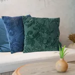 Poszewka welwetowa 45x45 VERSO czarna zdobiona wzorem - 3