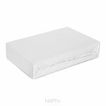 Prześcieradło z bawełny jersey 4 z elastanem z gumką kremowe 240x220 - 7