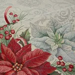 Nakładka świąteczna 100x100 1198 gobelinowa srebrzysta z gwiazdką betlejemską i połyskującą srebrną nicią - 4