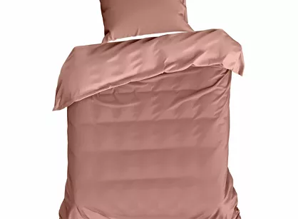 Pościel satynowa 140x200 NOVA 3 jednokolorowa gładka różowa