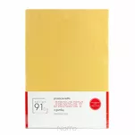 Prześcieradło z bawełny jersey z gumką musztardowe 220x200 Design 91 - 5