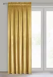 Zasłona na taśmie 140x300 PIERRE welwetowa musztardowa jednokolorowa - 5