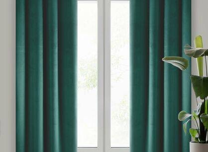 Zasłona na przelotkach 140x250 PIERRE welwetowa ciemny tuskus jednokolorowa