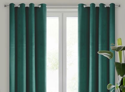 Zasłona na przelotkach 140x250 PIERRE welwetowa ciemny tuskus jednokolorowa