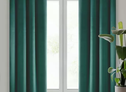 Zasłona gotowa na przelotkach 140x250 PIERRE welwetowa ciemny tuskus jednokolorowa