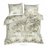 Pościel bawełniana 160x200 NINA beżowa z wzorem efektownych liści z kolekcji Classic - 6
