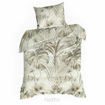 Pościel bawełniana 160x200 NINA beżowa z wzorem efektownych liści z kolekcji Classic - 7