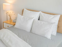 Prześcieradło z bawełny renforce z gumką 100x200 srebrne BASIC - 8