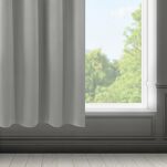 Zasłona na przelotkach 140x175 LOGAN zaciemniająca srebrna jednokolorowa z półmatowej tkaniny - 5