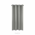 Zasłona na przelotkach 140x175 LOGAN zaciemniająca srebrna jednokolorowa z półmatowej tkaniny - 8