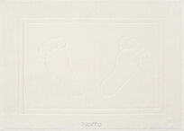 Dywanik bawełniany 50x70 SAMMY kremowy jednokolorowy z wzorem stóp - 2