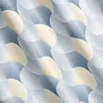 Zasłona na przelotkach 140x250 ASETA zaciemniająca srebrna z geometrycznym żółtym wzorem - 6