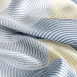 Zasłona na przelotkach 140x250 ASETA zaciemniająca srebrna z geometrycznym żółtym wzorem - 8