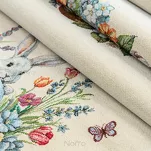 Bieżnik wielkanocny 45x140 1364 gobelinowy naturalny żółty zajączki - 3