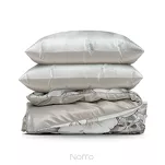 Pościel z makosatyny 160x200 DAISY Eva Minge szarobeżowa designerski wzór Premium - 7