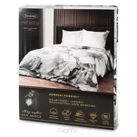 Pościel z makosatyny 160x200 DAISY Eva Minge szarobeżowa designerski wzór Premium - 6