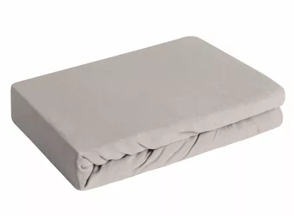 Prześcieradło z bawełny jersey 3 z gumką srebrne 140x200