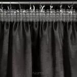 Zasłona na taśmie 140x270 MILI zaciemniająca typu dimout czarna z geometrycznym srebrnym nadrukiem - 7