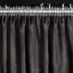 Zasłona na taśmie 140x270 MILI zaciemniająca typu dimout czarna z geometrycznym srebrnym nadrukiem - 9